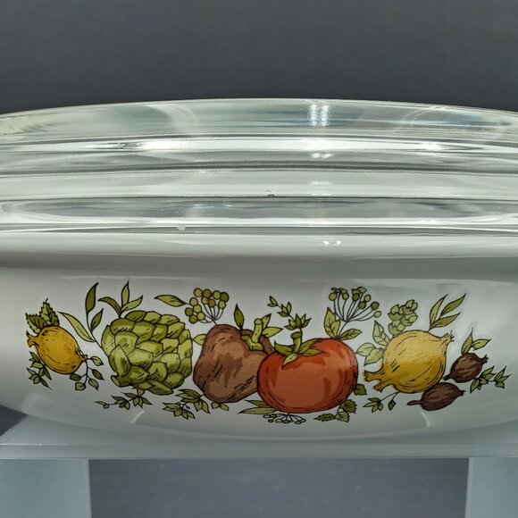 Corningware Spice of Life Small Oval Casserole Dish with Glass Lid Oval Grab-It - Picture 4 of 9